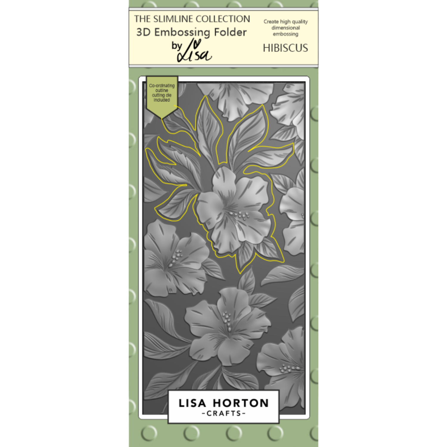 Hibiscus DL 3D Embossing Folder with Die