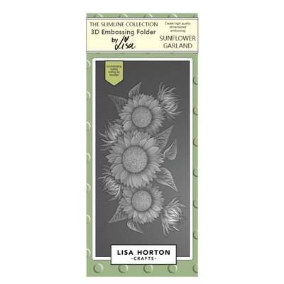 Lisa Horton Crafts Sunflower Garland DL 3D Embossing Folder and Die