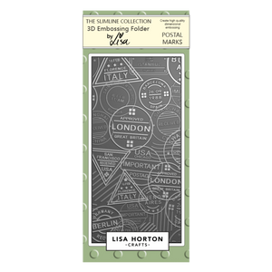 Lisa Horton Crafts Postal Marks DL 3D Embossing Folder