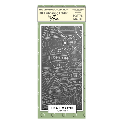 Lisa Horton Crafts Postal Marks DL 3D Embossing Folder