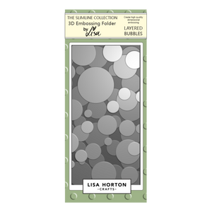 Lisa Horton Crafts Layered Bubbles DL 3D Embossing Folder