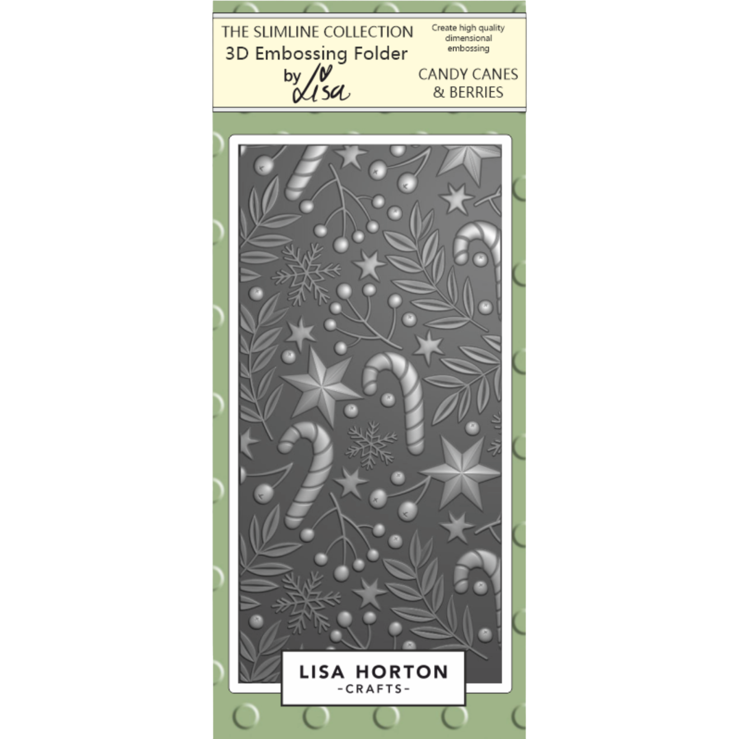 Candy Canes and Berries DL 3D Embossing Folder