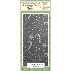 Candy Canes and Berries DL 3D Embossing Folder