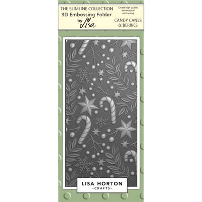 Candy Canes and Berries DL 3D Embossing Folder