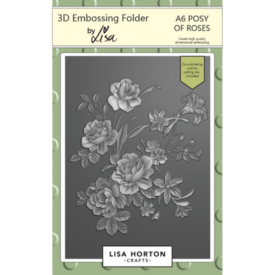 Posy of Roses A6 3D Embossing Folder with Die