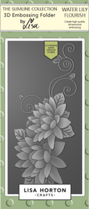 Water Lily Flourish DL 3D Embossing Folder with Die