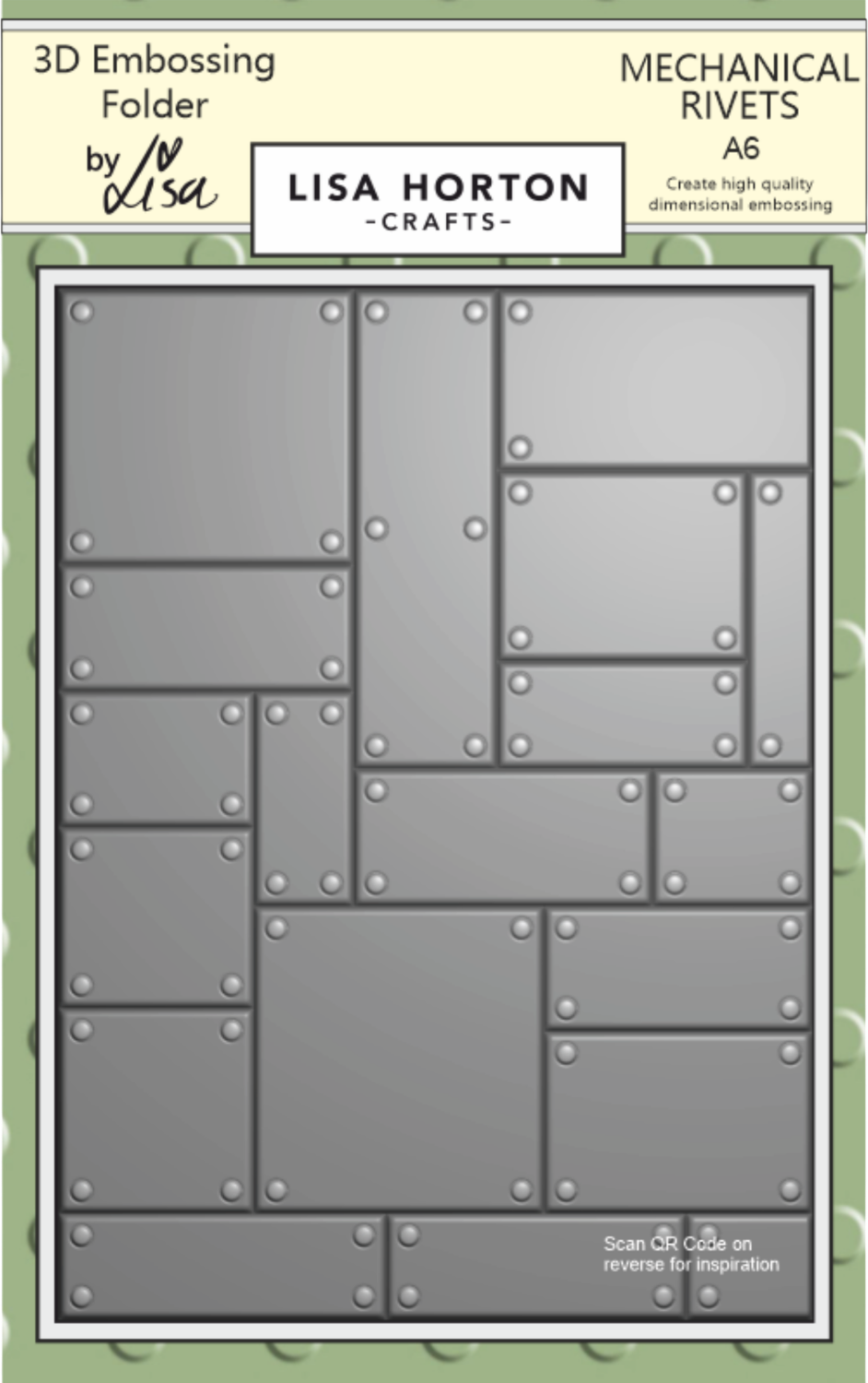 Mechanical Rivets A6 3D Embossing Folder