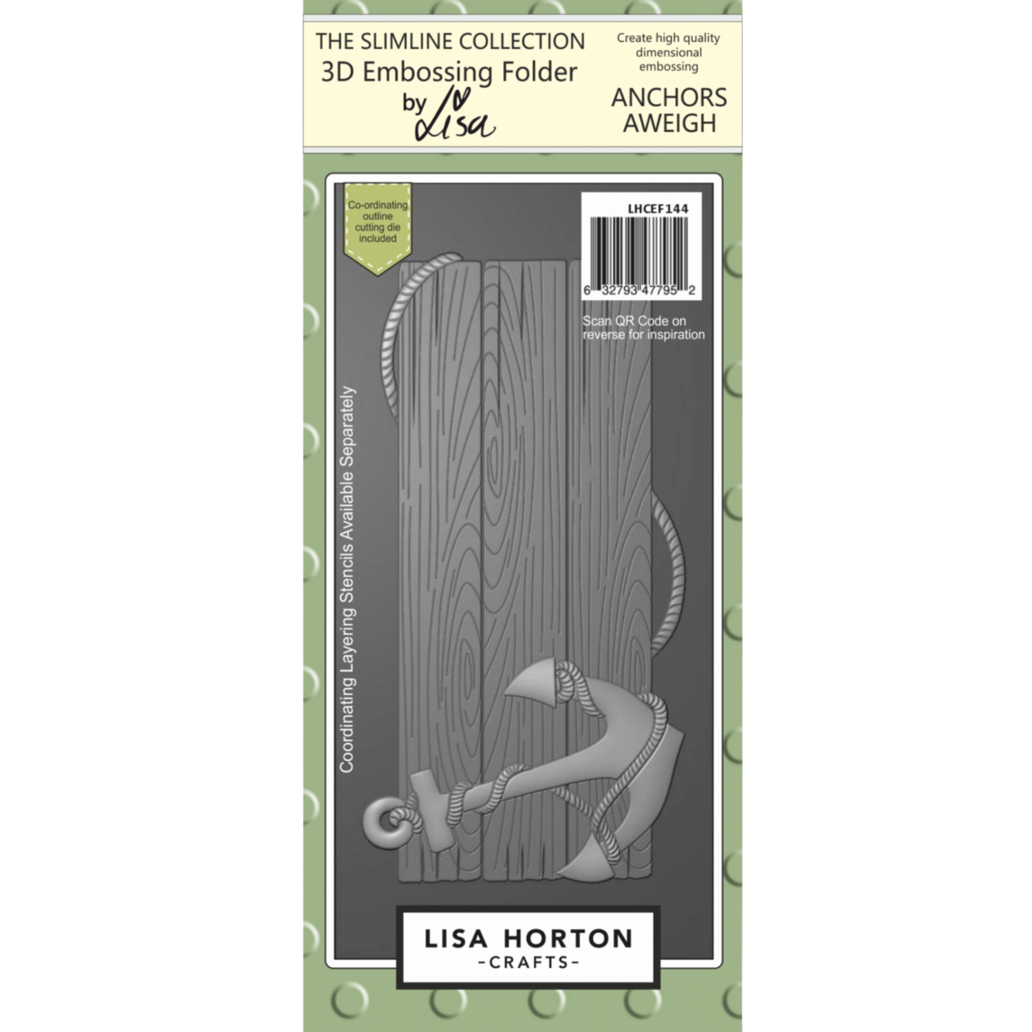 Anchors Aweigh DL 3D Embossing Folder with Die