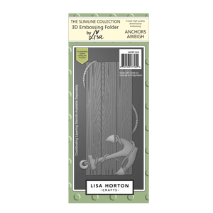 Lisa Horton Crafts Anchors Aweigh DL 3D Embossing Folder with Die