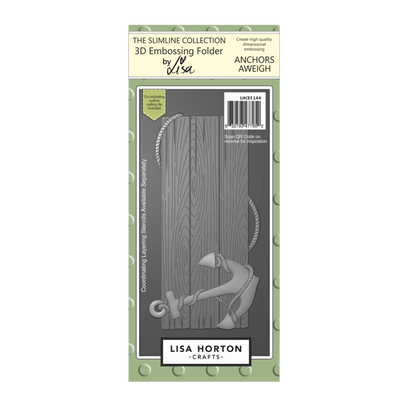 Lisa Horton Crafts Anchors Aweigh DL 3D Embossing Folder with Die