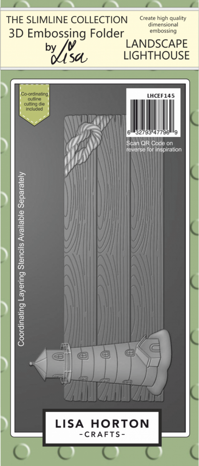 Landscape Lighthouse DL 3D Embossing Folder with Die