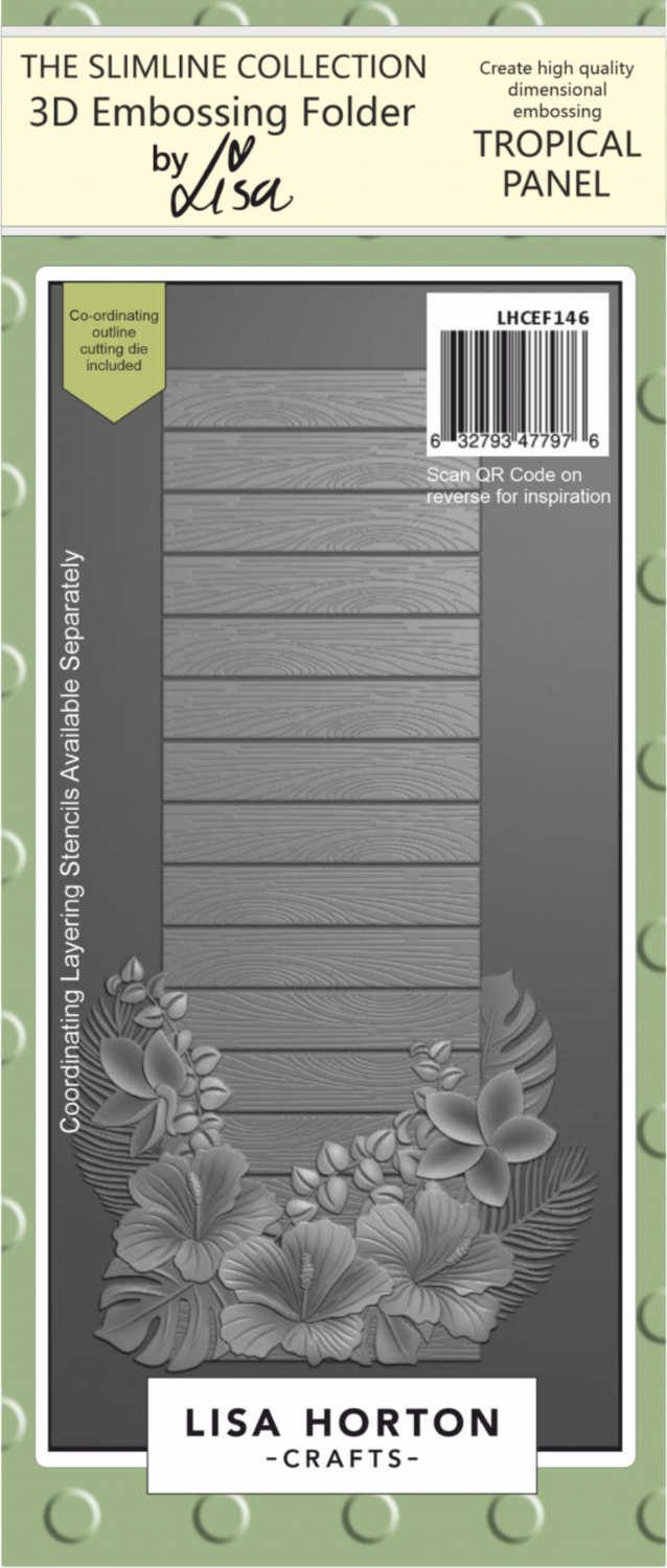 Tropical Panel DL 3D Embossing Folder with Die