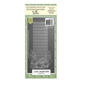 Lisa Horton Crafts Tropical Panel DL 3D Embossing Folder with Die