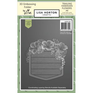 Trailing Hawaiian Flowers A6 3D Embossing Folder with Die
