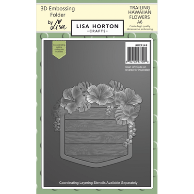 Trailing Hawaiian Flowers A6 3D Embossing Folder with Die