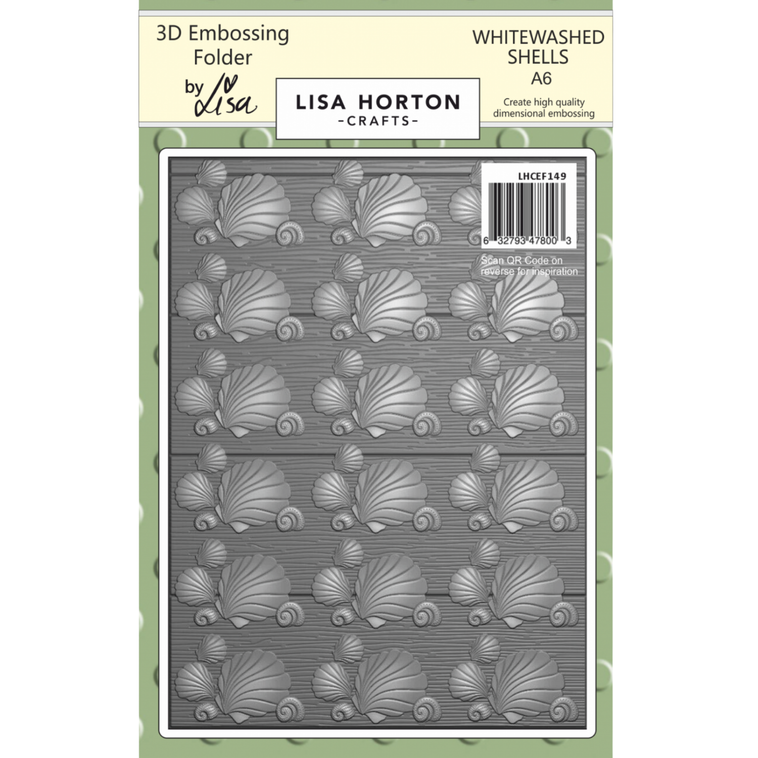 Whitewashed Shells A6 3D Embossing Folder