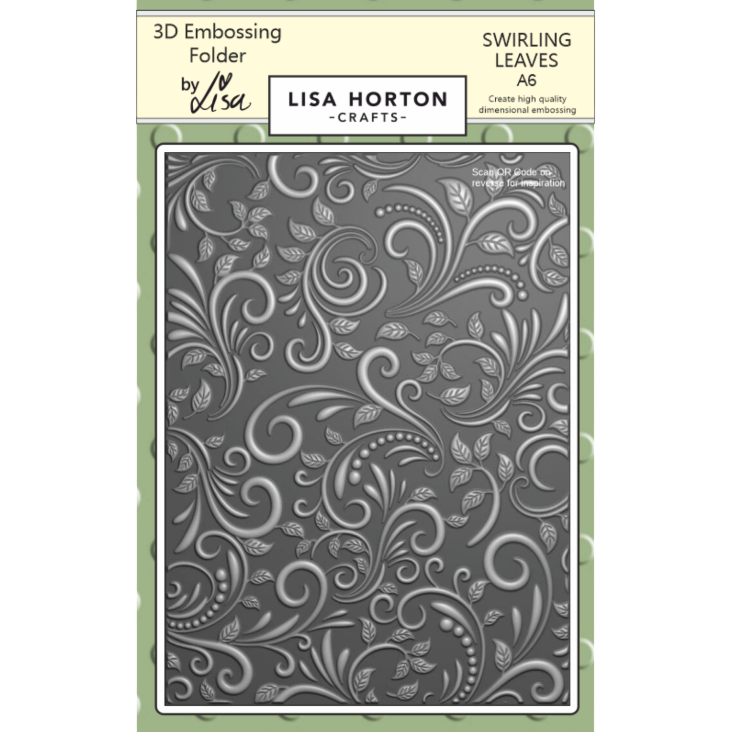Swirling Leaves A6 3D Embossing Folder