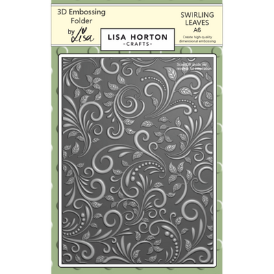 Swirling Leaves A6 3D Embossing Folder