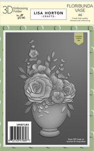 Floribunda Vase A6 3D Embossing Folder with Die