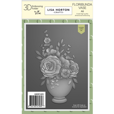 Floribunda Vase A6 3D Embossing Folder with Die