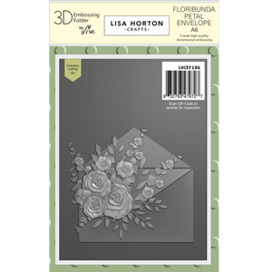 Floribunda Petal Envelope A6 3D Embossing Folder with Die