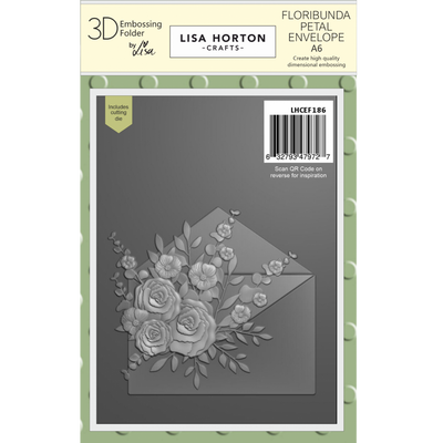 Floribunda Petal Envelope A6 3D Embossing Folder with Die