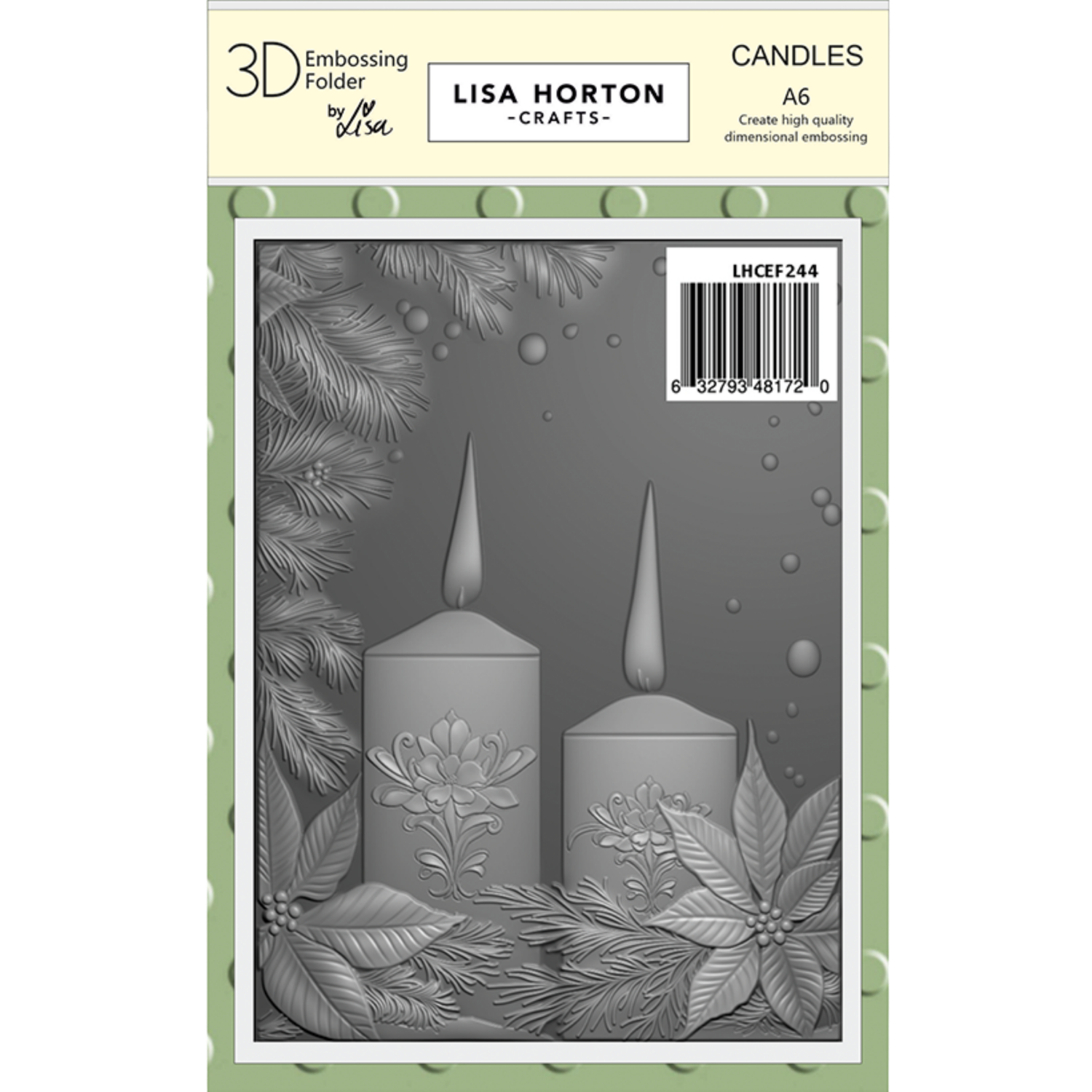 Candles A6 3D Embossing Folder