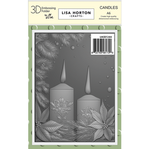 Candles A6 3D Embossing Folder