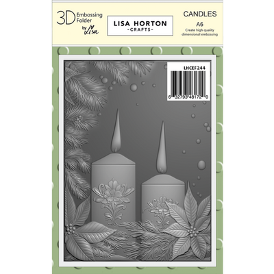 Candles A6 3D Embossing Folder