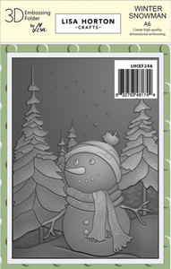 Winter Snowman A6 3D Embossing Folder
