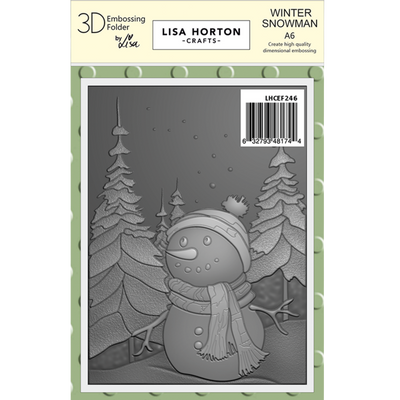 Winter Snowman A6 3D Embossing Folder