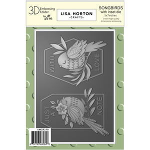 Lisa Horton Crafts Songbirds 3D Embossing Folder with Integrated Die