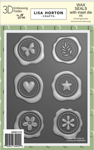 Wax Seals A6 3D Embossing Folder with Integrated Die Set