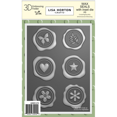 Wax Seals A6 3D Embossing Folder with Integrated Die Set