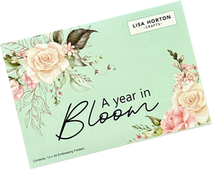 A Year In Bloom' 2025 - Set of 12 5” x 7” 3D Embossing Folders