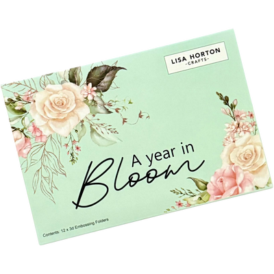 A Year In Bloom' 2025 - Set of 12 5” x 7” 3D Embossing Folders