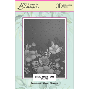 A Year In Bloom' 2025 - Set of 12 5” x 7” 3D Embossing Folders