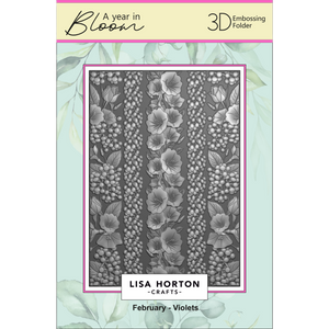 A Year In Bloom' 2025 - Set of 12 5” x 7” 3D Embossing Folders