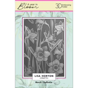 A Year In Bloom' 2025 - Set of 12 5” x 7” 3D Embossing Folders