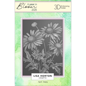 A Year In Bloom' 2026 - Set of 12 5” x 7” 3D Embossing Folders