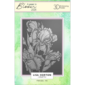 A Year In Bloom' 2026 - Set of 12 5” x 7” 3D Embossing Folders