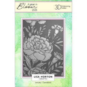 A Year In Bloom' 2026 - Set of 12 5” x 7” 3D Embossing Folders