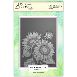 Lisa Horton Crafts 'A Year In Bloom' 2026 - Set of 12 5” x 7” 3D Embossing Folders