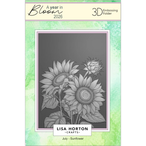 A Year In Bloom' 2026 - Set of 12 5” x 7” 3D Embossing Folders