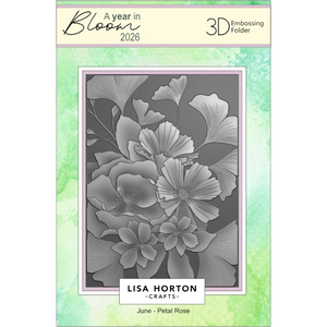 A Year In Bloom' 2026 - Set of 12 5” x 7” 3D Embossing Folders