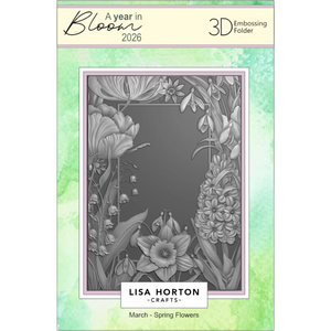A Year In Bloom' 2026 - Set of 12 5” x 7” 3D Embossing Folders
