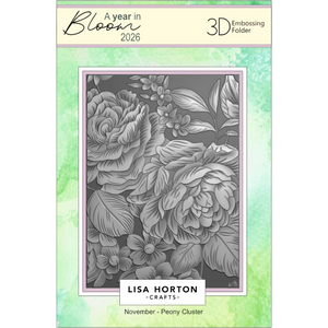 A Year In Bloom' 2026 - Set of 12 5” x 7” 3D Embossing Folders