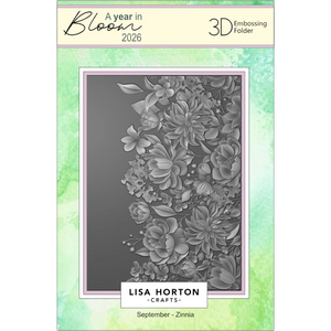 A Year In Bloom' 2026 - Set of 12 5” x 7” 3D Embossing Folders