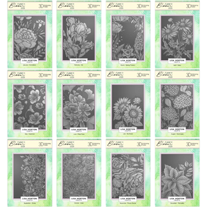 A Year In Bloom' 2026 - Set of 12 5” x 7” 3D Embossing Folders