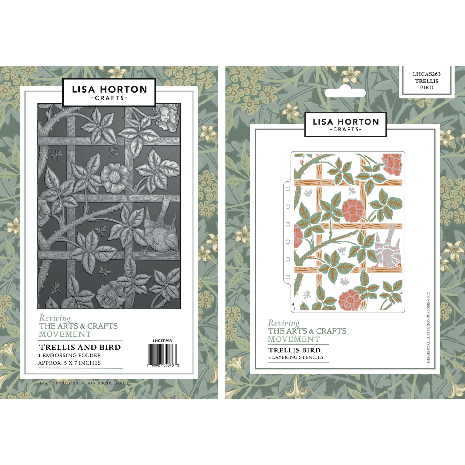 William Morris Inspired Trellis Bird Collection
